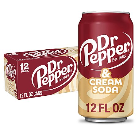 12-Pack 12-Oz Dr Pepper Cream Soda $5.00 + Free Shipping w/ Prime or on $35+