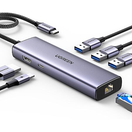 UGREEN Revodok 6-in-1 USB-C Hub w/ 4K HDMI, Gigabit Ethernet, 100W PD Charging & 3 USB-A 3.0 Ports $17.98 + Free Shipping w/ Prime or on $35+