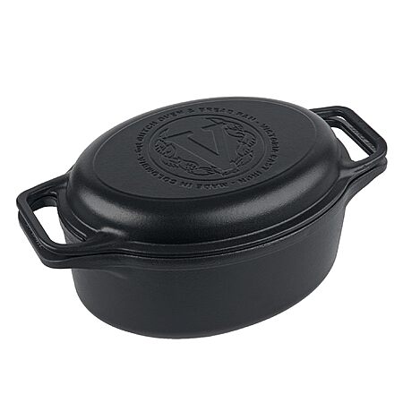 2-Piece Victoria 6-Quart Cast Iron Oval Dutch Oven & Skillet Combo Set $50.39 + Free Shipping