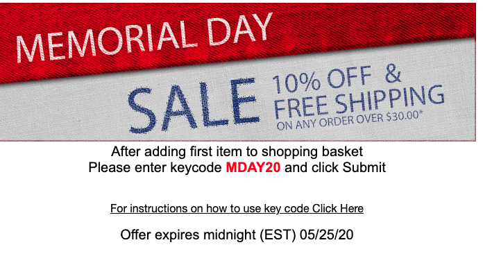 Peachtree Woodworking Supply Memorial Day Sale 10% off + fs on any order over $30* exp midnight EST 5/25/2020