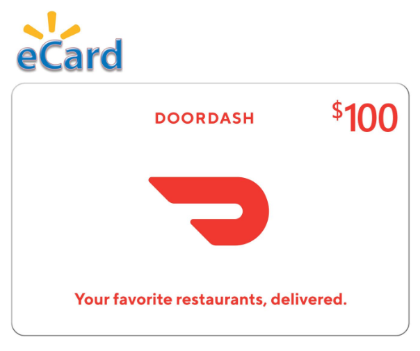 Select eGift Cards On sale at Walmart: $100 Doordash Card for $90, Fanatics $50 Card for $45, CBS All Access $50 Card for $45 & More