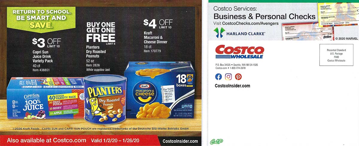 Buy 1 Get 1 Free (BOGO) Planters, Dry Roasted Peanuts, 52 oz. $7.49 Costco (starting 01/02/2020)