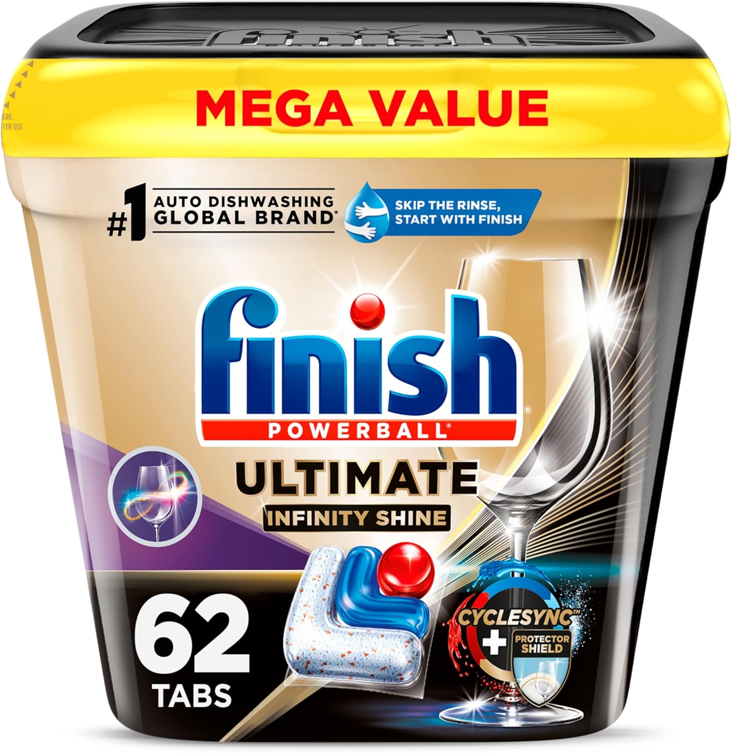[S&S] $13.96*: 62-Count Finish Ultimate Plus Infinity Shine Dishwashing Tablets (Unscented) at Amazon (22.5￠ each)
