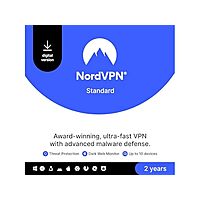 2-Year NordVPN VPN/Cybersecurity Software Subscription (10-Device; Digital Code)