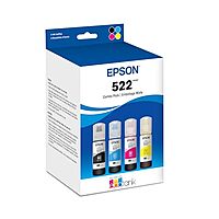 $45.99: Epson 522 EcoTank Ink Ultra-high Capacity Bottle Black & Color Combo Pack (T522120-BCS) at Amazon