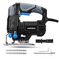 $17.68: Hammerhead 4.8-Amp 3/4 Inch Jig Saw with 2pcs Wood Cutting Blades - HAJS048 at Amazon