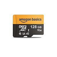 $12.99: 128GB Amazon Basics Micro SDXC Card with Reader Adapter at Amazon