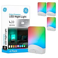 $15.60*: 4-Pack GE Color-Changing LED Night Light w/ Dusk to Dawn Sensor & 8 Vibrant Colors at Amazon