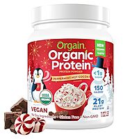 [S&S] $13.36*: 1.02-Lb Orgain Organic Vegan Protein Powder (Peppermint Hot Cocoa) at Amazon