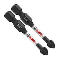 $7.79: 15 × 2″ BOSCH Phillips #2 Impact Tough Screwdriving Power Bits (ITPH2215) at Amazon