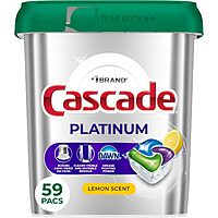 59-Count Cascade Platinum Dishwasher Pods (Lemon)