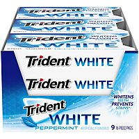 [S&S] $6.74*: 9-Pack 16-Count Trident White Sugar Free Gum (Peppermint) at Amazon
