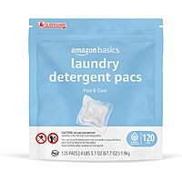 [S&S] $13.23: 120-Count Amazon Basics Laundry Detergent Pacs at Amazon
