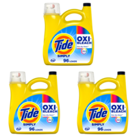 $25.16: 3 × 137-Oz Tide Simply Oxi Boost + Bleach Alternative Liquid Laundry Detergent (Line Dry Fresh, 96 Loads) ($8.39 each) at Amazon