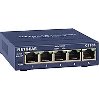 $24.85: 5-Port NETGEAR Gigabit Ethernet Unmanaged Switch (GS105NA) at Amazon