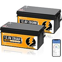 [Prime] $699.99*: 2-Pack ECO-WORTHY 12V 280Ah LiFePO4 Low Temp Lithium Battery w/ Bluetooth at Amazon