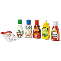 $8.62: Melissa & Doug 5-Piece Favorite Condiments Play Food Set at Amazon