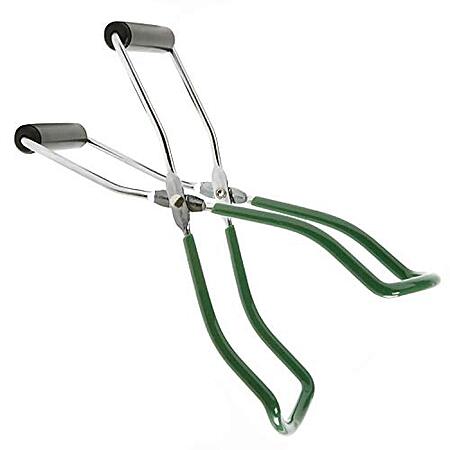 Norpro canning jar lifter with red grips for hot preserving jars