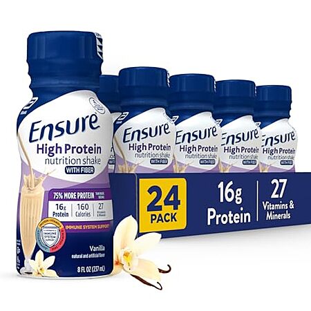 [S&S] $27.44: 24-Pack 8-Oz Ensure High Protein Nutritional Shake at Amazon