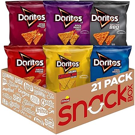 $7: 21 × 1oz Doritos Flavored Tortilla Chips Variety Pack & More at Amazon