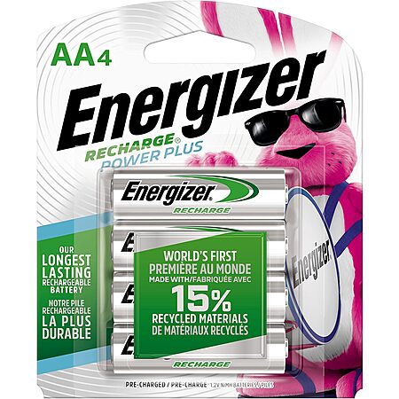 $5.79*: 4-Count Energizer Pre-Charged AA Rechargeable Batteries at Amazon ($1.45 each)