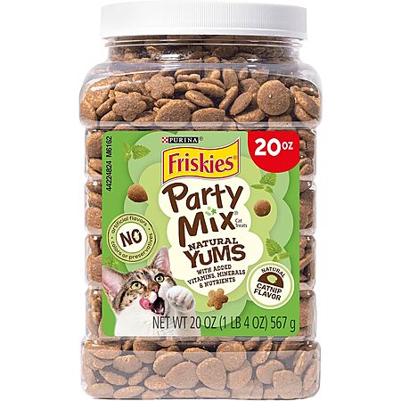 [S&S] $4.89*: 20-Oz Purina Friskies Party Mix Natural Cat Treats (Catnip) at Amazon