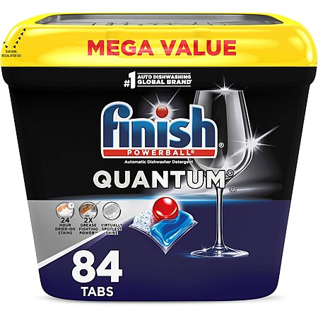 [S&S] $13.25: 84-Count Finish Quantum Powerball Dishwasher Pods at Amazon