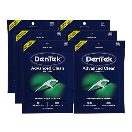 [S&S] $7.21: 6-Pack 150-Count DenTek Triple Clean Advanced Clean Floss Picks (Mint) at Amazon