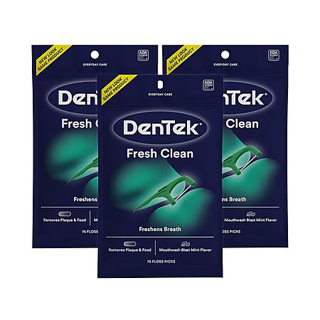 [S&S] $3.66: 3-Pack 75-Count DenTek Fresh Clean Floss Picks at Amazon