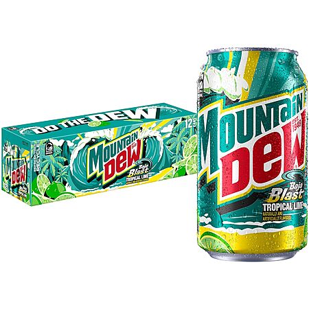 [Pre-order] $4.31: 12 × 12oz Mountain Dew Baja Blast Cans at Amazon