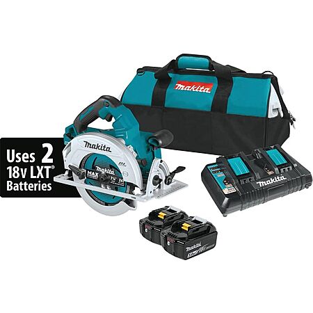 $239: Makita 18V X2 LXT® Lithium-Ion (36V) Brushless Cordless 7-1/4” Circular Saw Kit (5.0Ah, XSH06PT) at Amazon