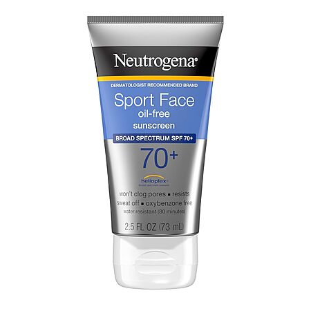 [S&S] $6.12*: 2.5-Oz Neutrogena Sport Face Oil-Free Lotion Sunscreen (Broad Spectrum SPF 70+) at Amazon