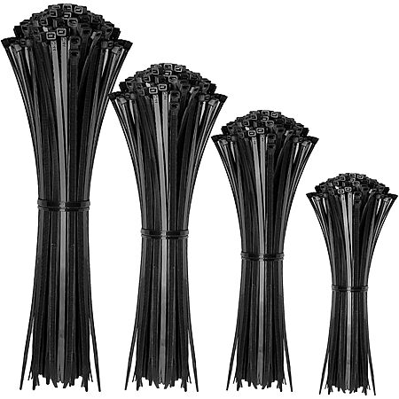 $2.99*: 400-Pack Black Cable Zip Ties (Various Sizes) at Amazon