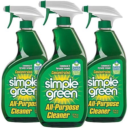 $7.44: 3-Pack 32-Oz Simple Green AllPurpose Cleaner (Original) at Amazon