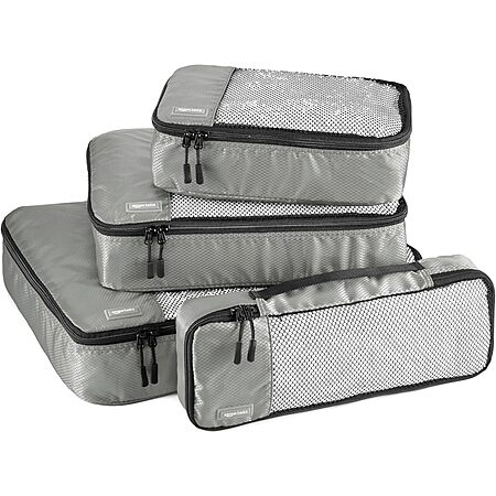 $10.50*: 4-Piece Amazon Basics Packing Travel Organizer Cubes Set at Amazon