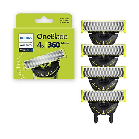 [S&S] $36.30: 4-Count Philips Norelco OneBlade 360 Blades (QP440/80) at Amazon ($9.07 each)