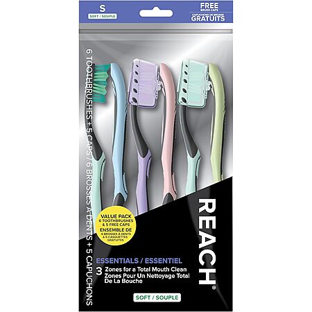 36% Off REACH Toothbrush 6-Pack!