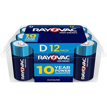 47% Off Rayovac 12-Pack D-Cell Batteries!