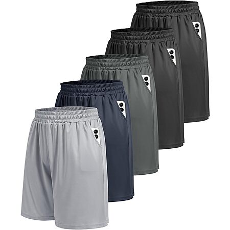 34% Off 5-Pack Athletic Gym Shorts!