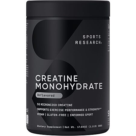 51% Off Sports Research Creatine Monohydrate!
