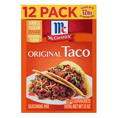 25% Off McCormick Taco Seasoning 12-Pack