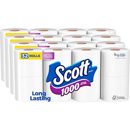 44% Off Scott 1000 Toilet Paper 32-Pack!