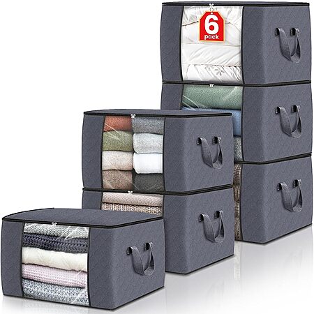 65% Off 6-Pack Fab Totes Storage Bags