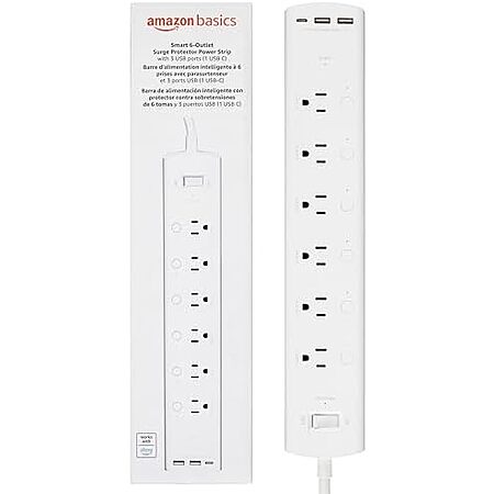 $23.99: Amazon Basics Smart Plug Power Strip with 6 Individually ...