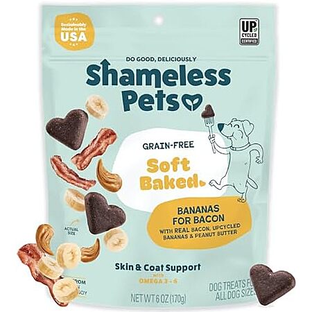 6-Oz Shameless Pets Soft-Baked Dog Treats (Bananas for Bacon) $1.95 w/ Subscribe & Save
