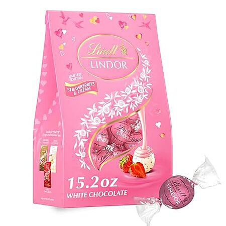 $11.59: 15.2-Oz Lindt LINDOR Candy Truffles (Strawberries & Cream) at Amazon