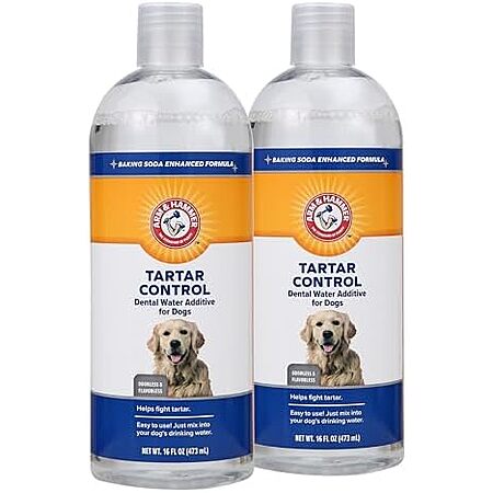 [S&S, AC] $6.59 | 2-Pack 16-Oz Arm & Hammer for Pets Dental Water Additive for Dogs, Tartar Control at Amazon ($3.29 each)