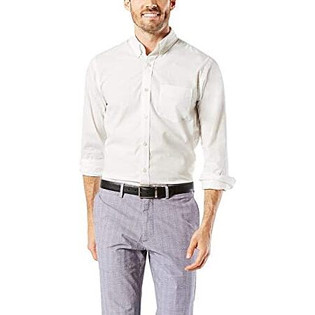$19.97 | Dockers Men's Classic Fit Long Sleeve Signature Comfort Flex Shirt at Amazon
