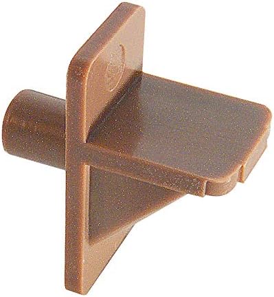 $1.79 | 12-Pack Prime-Line EP 9381 Shelf Support Pegs, 5 mm. Diameter, Plastic, Brown at Amazon
