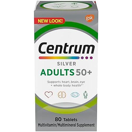 [S&S, AC] $3.09 | 80-Count Centrum Silver Adults 50+ Multimineral Supplement Tablets at Amazon